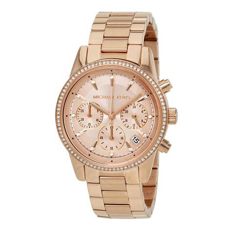 michael kors rose gold watch india|Michael Kors ritz chronograph.